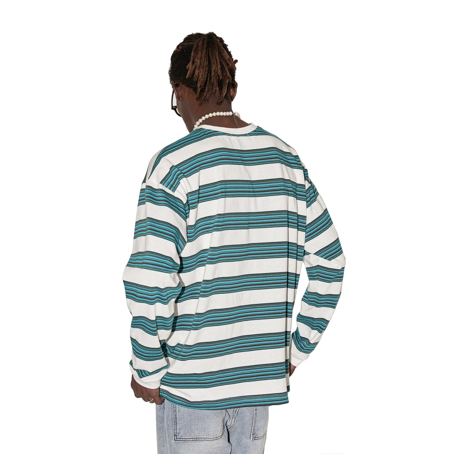Oversized Striped Long Sleeve Shirts Streetwear for Men Women
