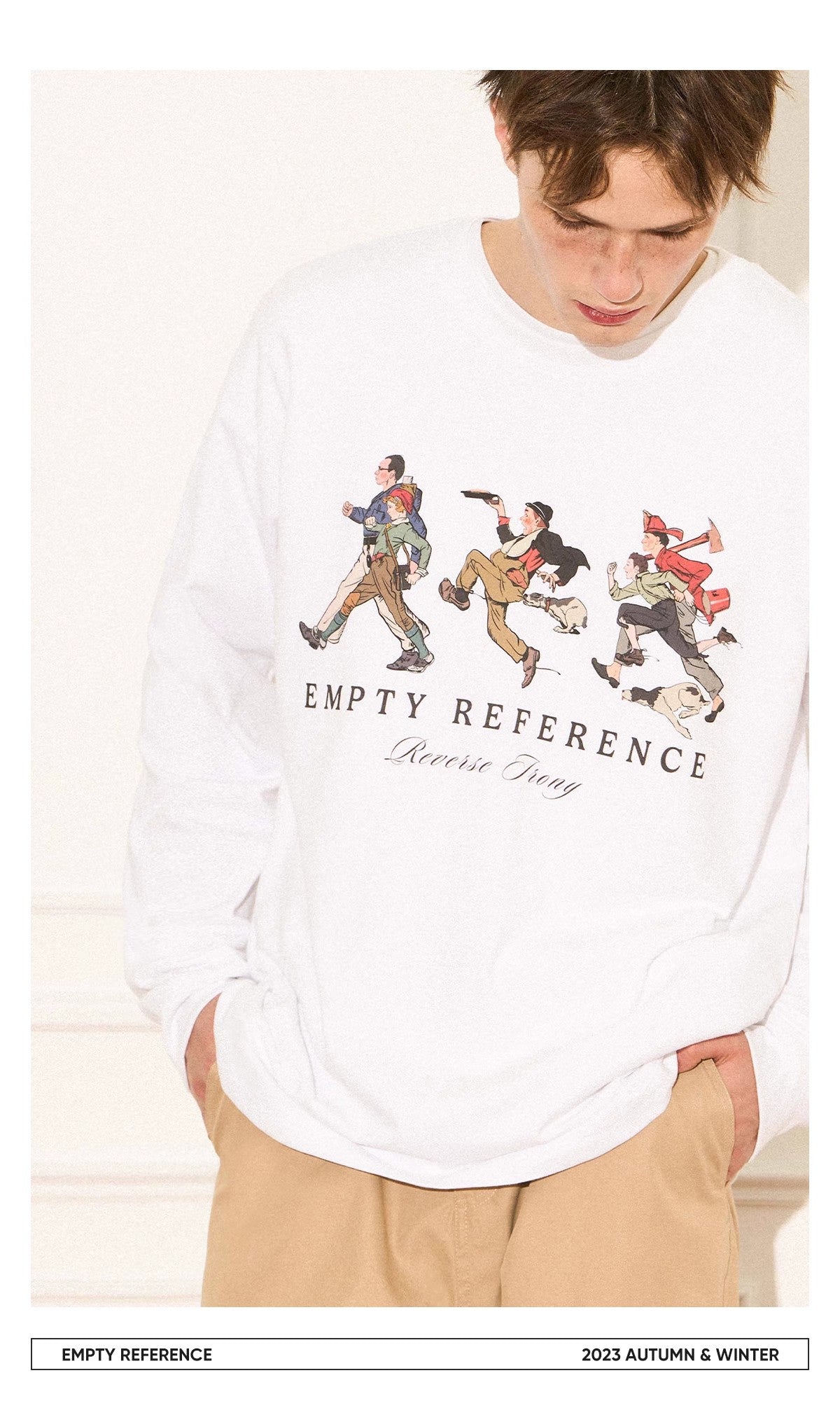 EMPTY REFERENCE printed T-Shirts Unisex White