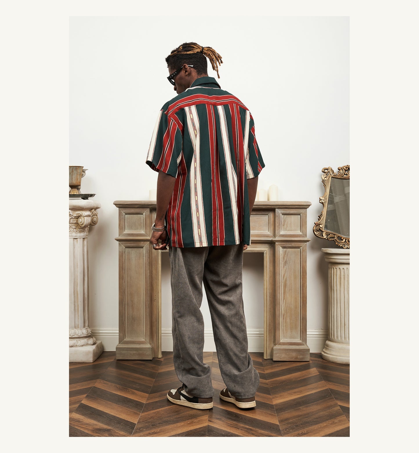 EMPTY REFERENCE Red Green Stripes Shirts Unisex