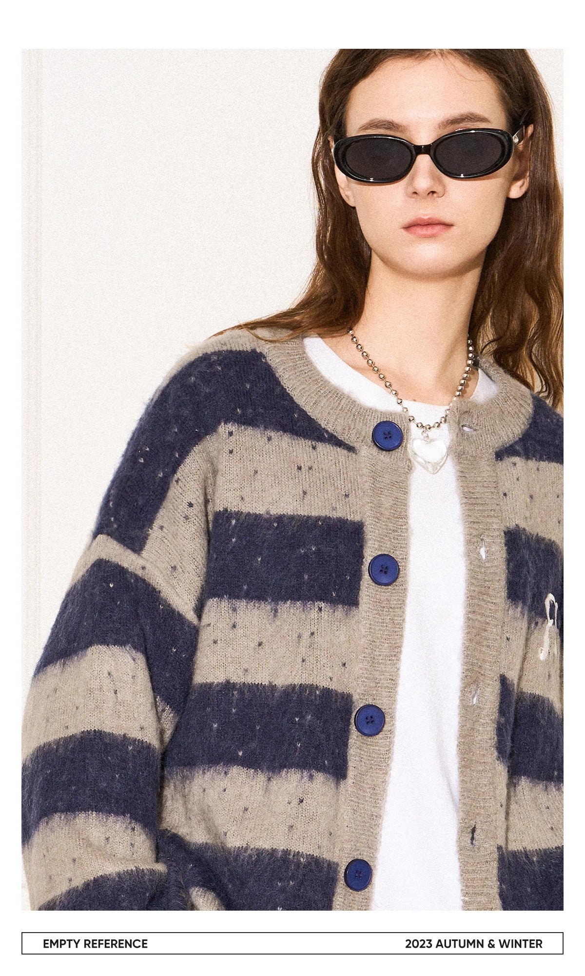 EMPTY REFERENCE Wool striped sweater Unisex Blue