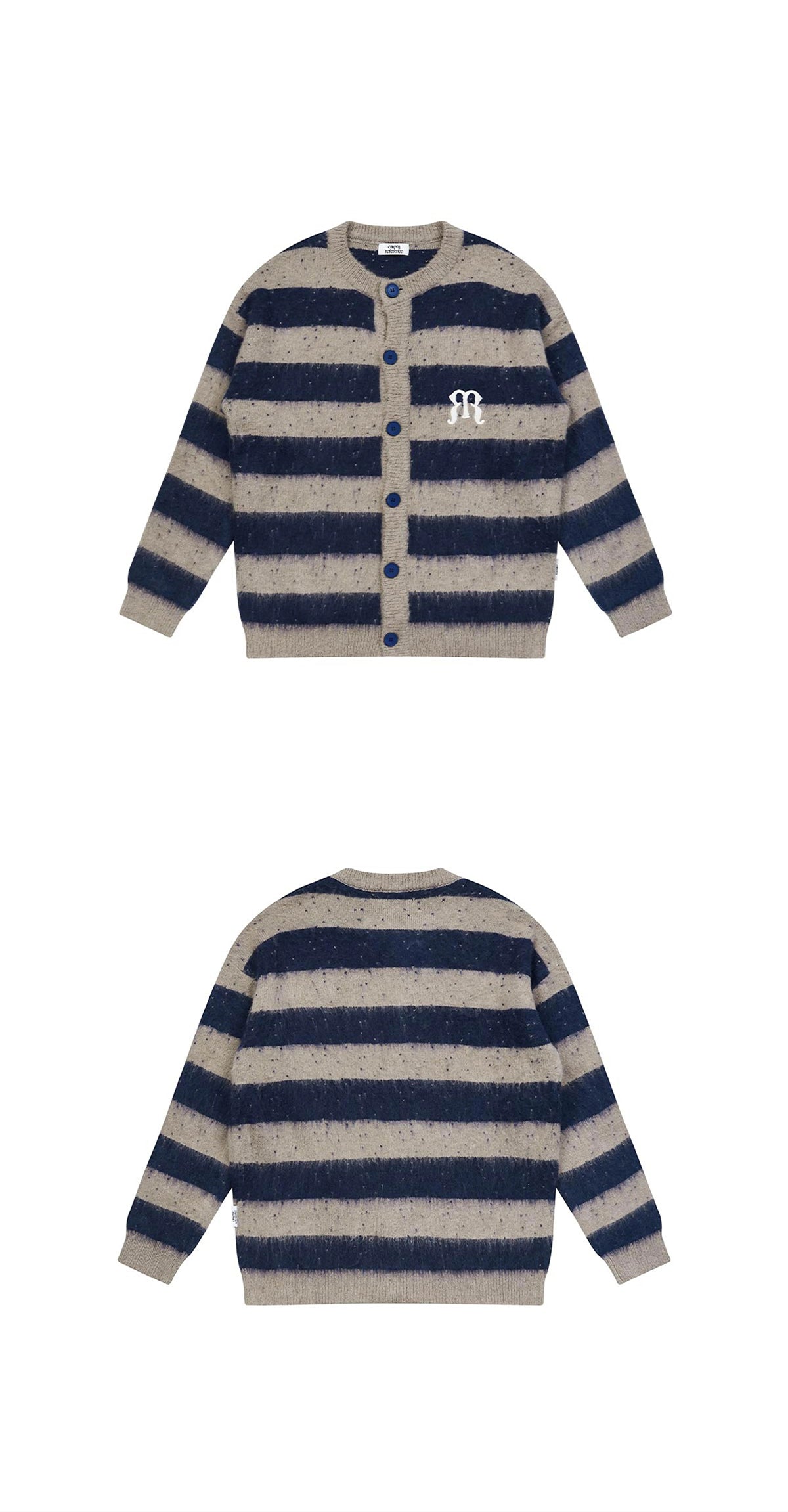 EMPTY REFERENCE Wool striped sweater Unisex Blue