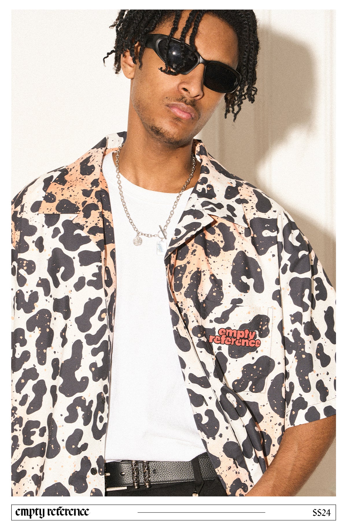 EMPTY REFERENCE Gradient leopard print shirt Unisex