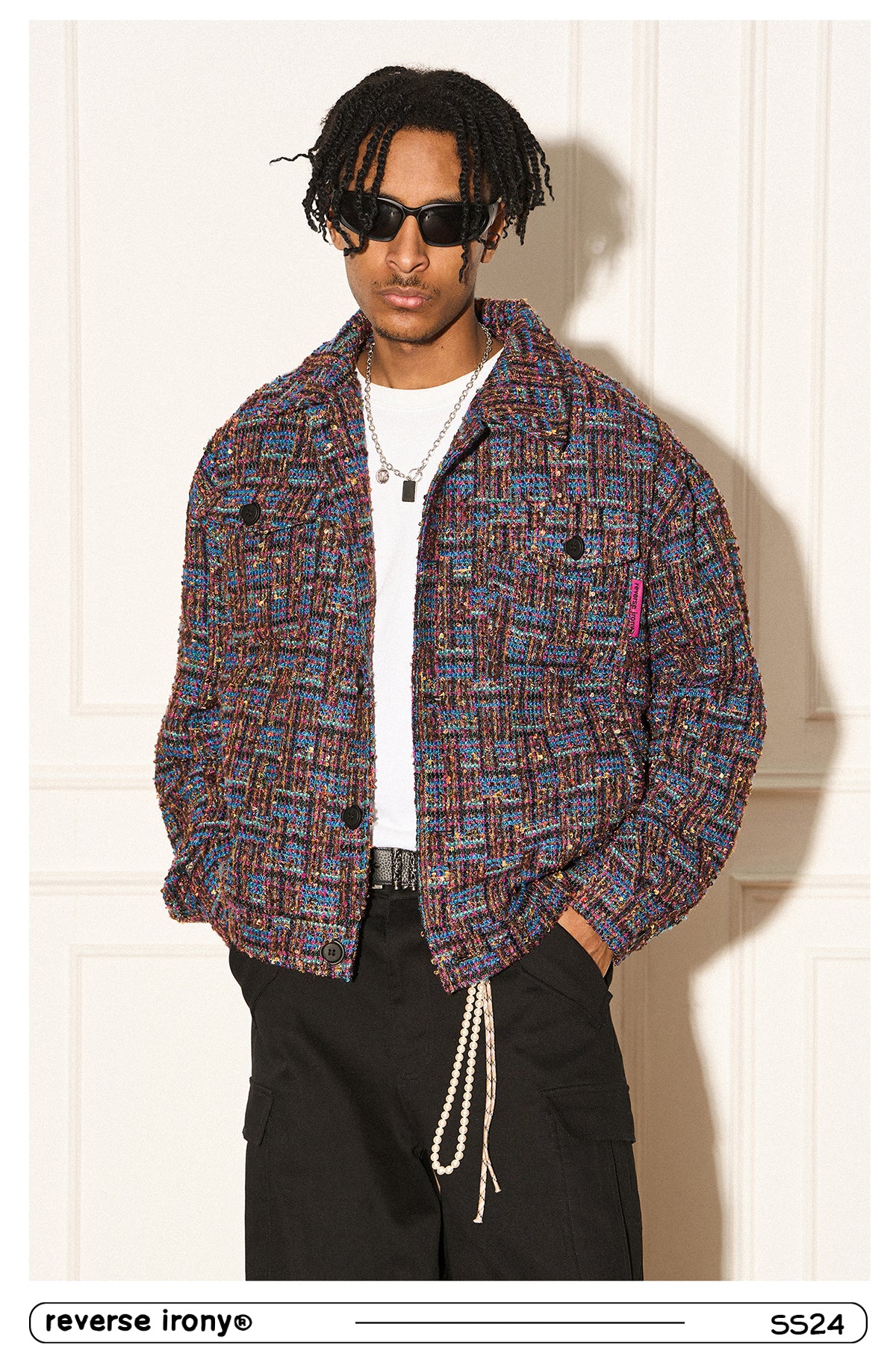 REVERSE IRONY Tweed jacket Unisex