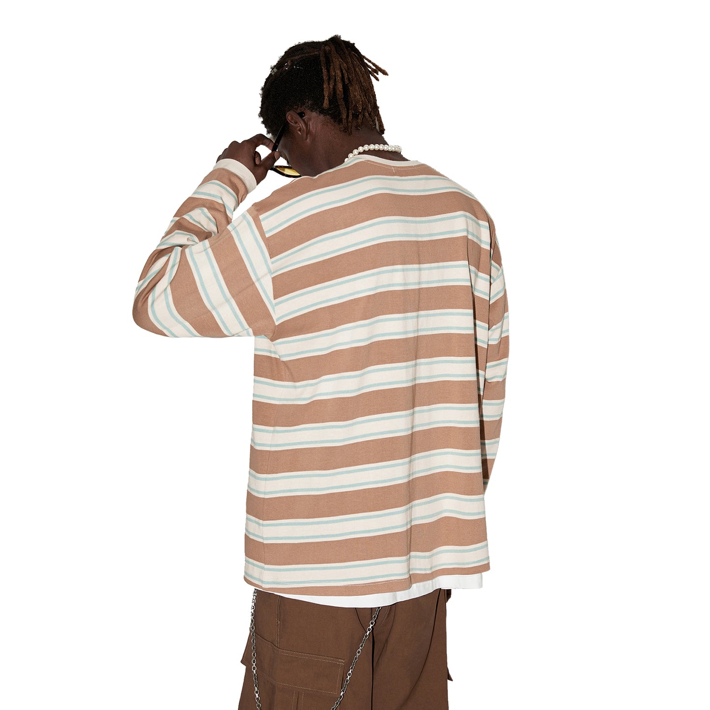 Oversized Striped Long Sleeve Shirts Streetwear for Men Women