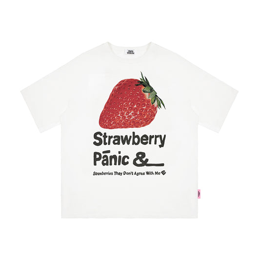 EMPTY REFERENCE strawberry print T-Shirts Unisex White