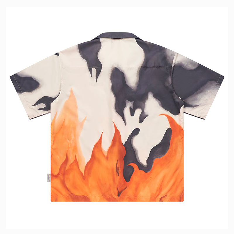 EMPTY REFERENCE Rendering flame prints Shirts Unisex