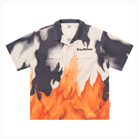 EMPTY REFERENCE Rendering flame prints Shirts Unisex