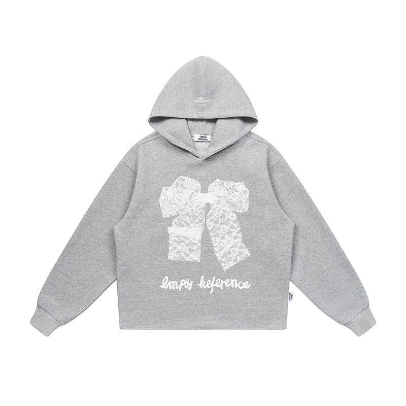 EMPTY REFERENCE Lace bow print Sweatshirt Unisex