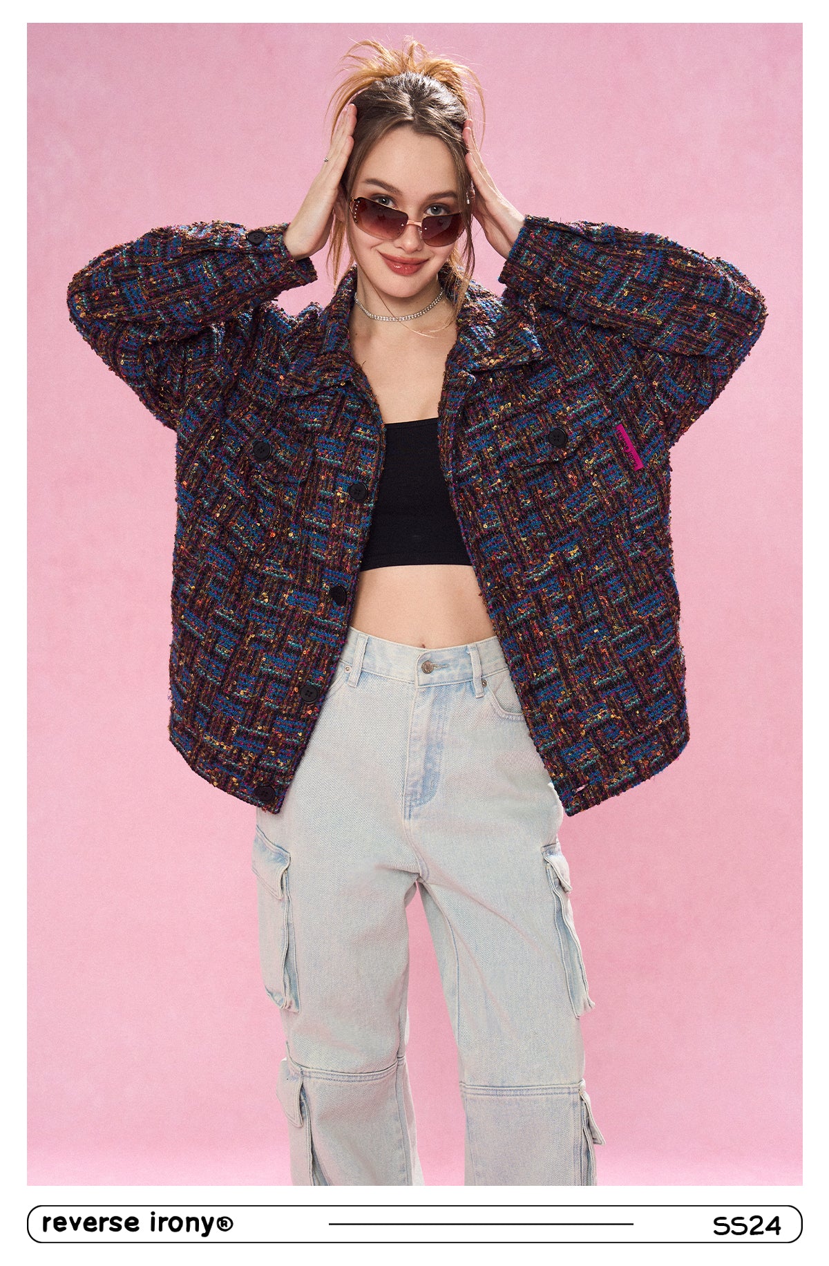 REVERSE IRONY Tweed jacket Unisex