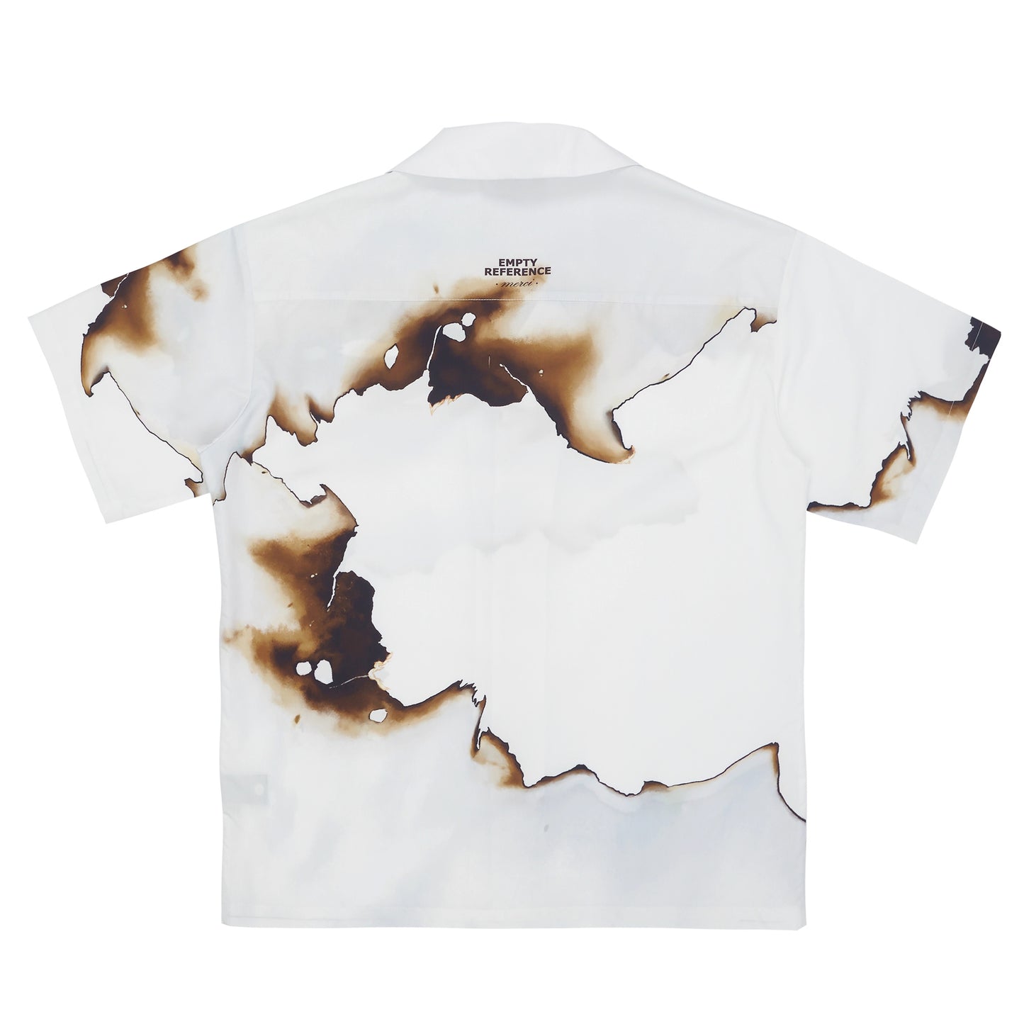 EMPTY REFERENCE Ash Print Shirt Unisex White