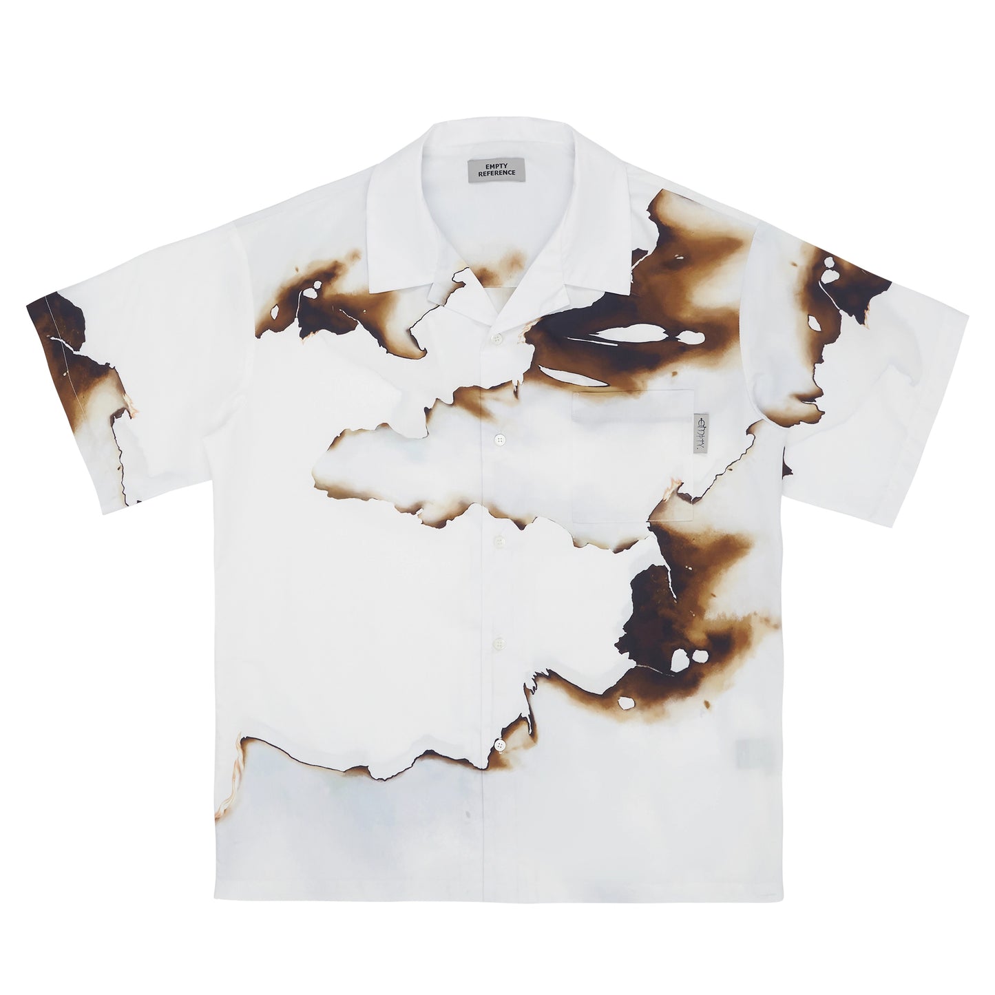 EMPTY REFERENCE Ash Print Shirt Unisex White