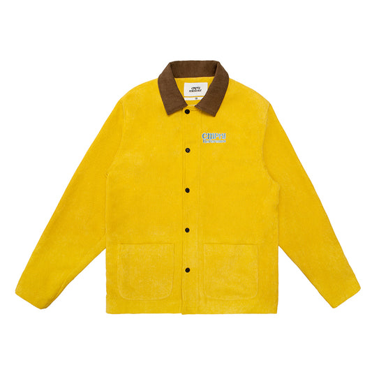 EMPTY REFERENCE Corduroy jacket with paneled collar Unisex Yellow