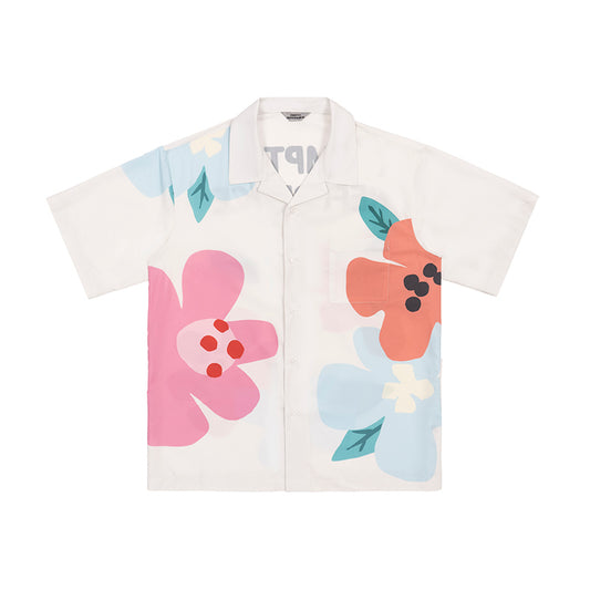 EMPTY REFERENCE flower print shirts Unisex White