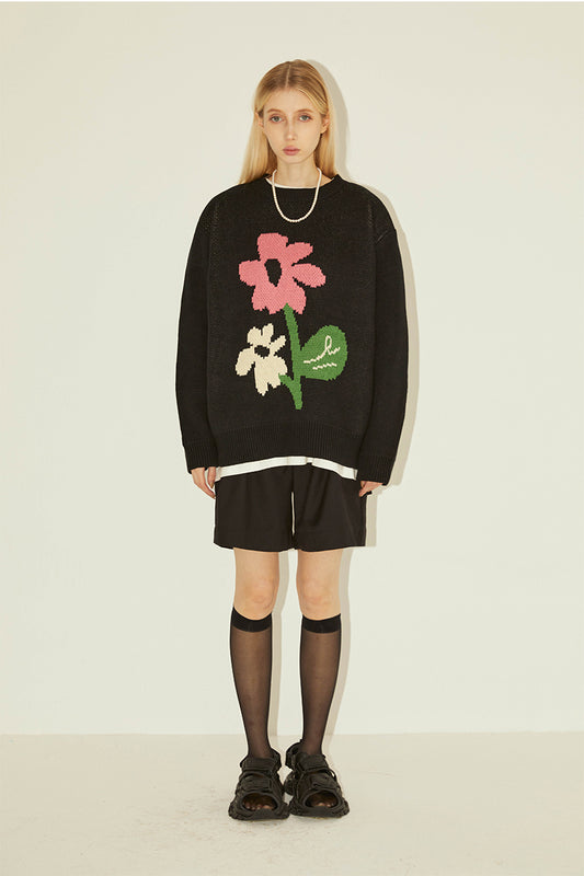 SKETCH SMALL FLOWER SWEATER