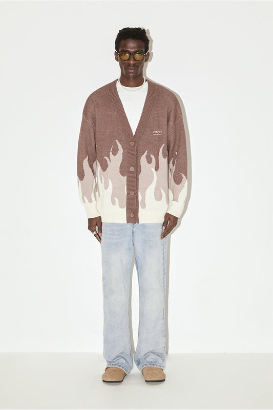 Flame cardigan sweater